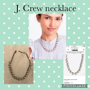 J crew crystal necklace brass